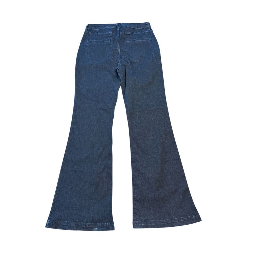 Knox Rose Jeans Womens 10 Black Denim Dark Wash Flare Legs Stretch Boho Festival - Picture 2 of 9